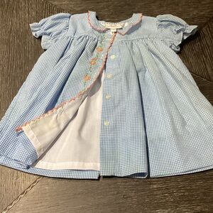 Blue Gingham Kids Casual Dress